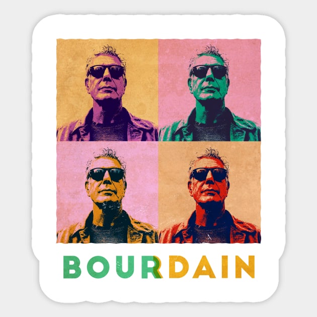 Anthony Bourdain pop art Sticker by Mollie